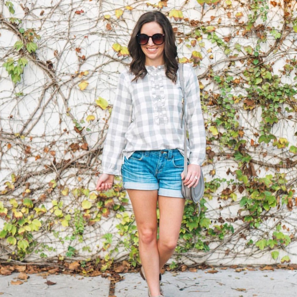 J. Crew Mercantile Ruffle Top